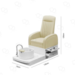 Pedicure Chair Station Cream for Salon & spa
