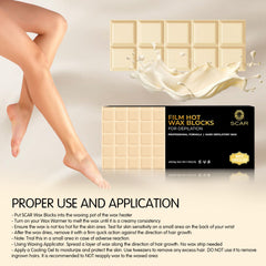Professional Waxing Kit – Silicone Wax Heater, Wax Film Block & Spatula for Salon-Quality Results