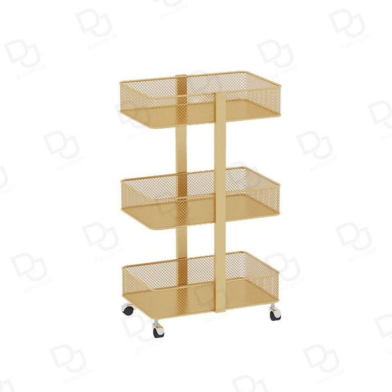 gold salon trolley - barber trolley - salon furniture - dayjour