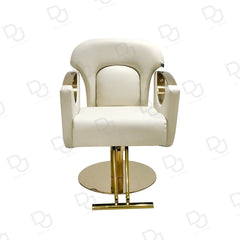 Luxury Hydraulic Salon Styling Chair Gold & Creamy white - ladies chair - dayjour