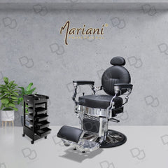 Black and Silver Barber Hair Cutting Chair Gents - dayjour