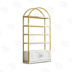 Cosmetic Product shelf White color -  gold frame - salon shelf - Dayjour