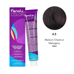 Fanola Hair Coloring Cream 4.5 Medium Chestnut Mahogany - Dayjour