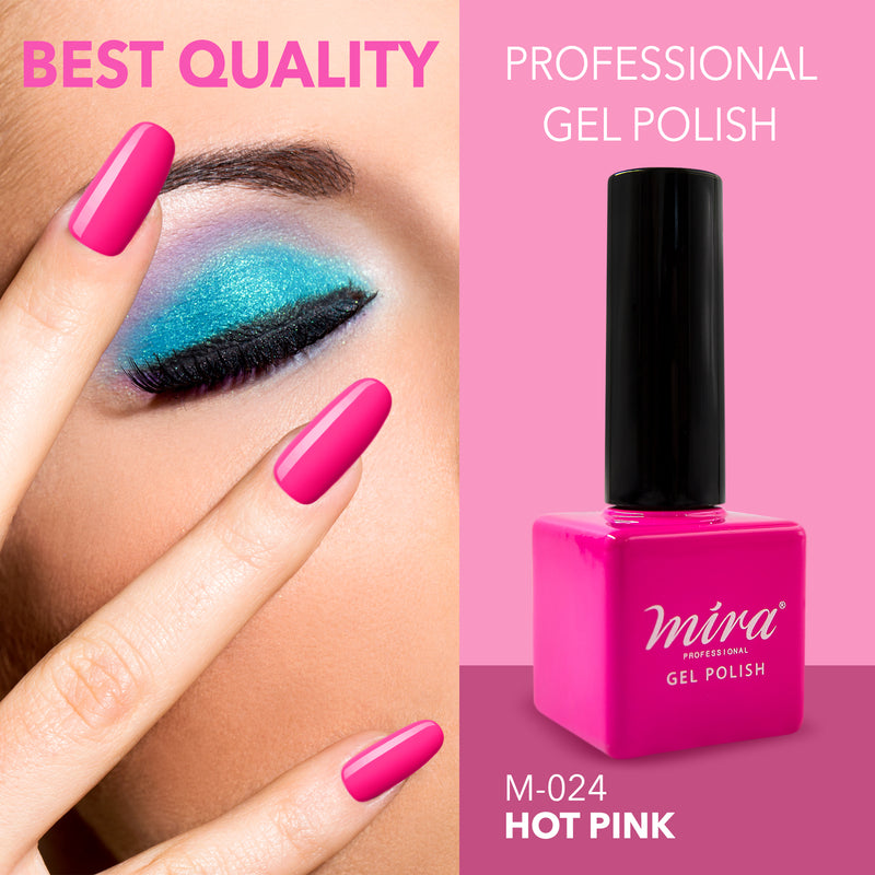 Nail Gel Polish Hot Pink 10ml