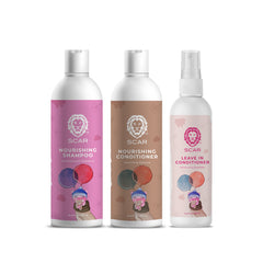 Scar Kids Hair Care Package - kids shampoo - kids conditioner - kids leave in conditioner - Dayjour
