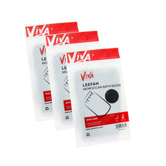 Viva Moroccan Bath Glove Leefah (3 pieces) for dead skin and dust - loofah - dayjour