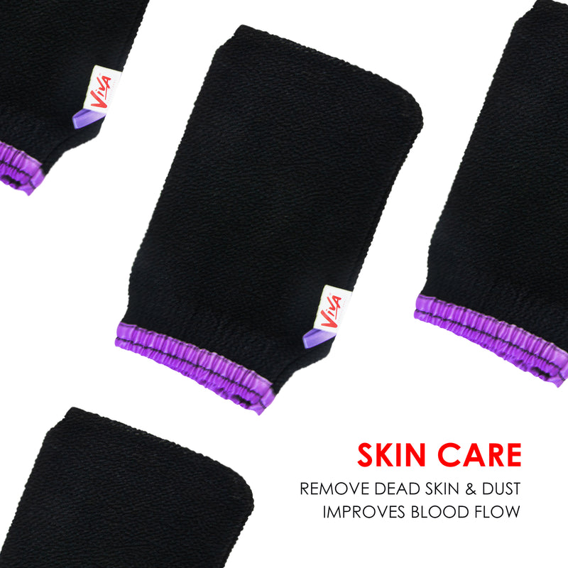 Viva Moroccan Bath Glove Leefah (3 pieces) for dead skin and dust - loofah - dayjour