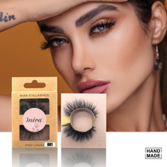 Mira Natural False Strip Eyelashes 001 - eye makeup - eye lash products uae - Dayjour