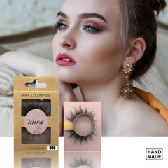 Mira Natural False Mink Eyelashes 006 - eyelashes - fake eyelashes - strip eyelashes - eyelashes - removable eyelashes - Mira - Dayjour - UAE - fake eyelashes UAE
