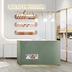 Reception Salon Counter Desk Green - salon & spa furniture - Dayjour - مكتب الاستقبال لصالون الاستقبال باللون الأخضر