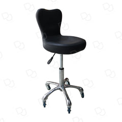 Beauty Salon Swivel Leather Rolling Chair Black - salon chair - salon furniture - dayjour 