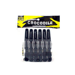 crocodile hairclips black - dayjour