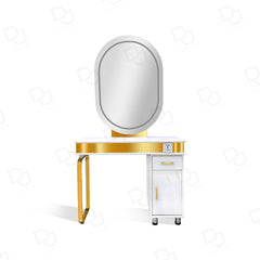 Salon Mirror With Led Light & Wireless Charger Point