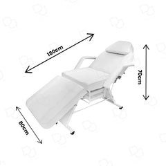 Massage Facial Bed & Wax Adjustable (White) - Dayjour