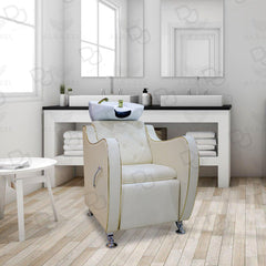 Salon Spa Hair Washing Chair Cream - Dayjour - cream hair washing chair - shampoo chair