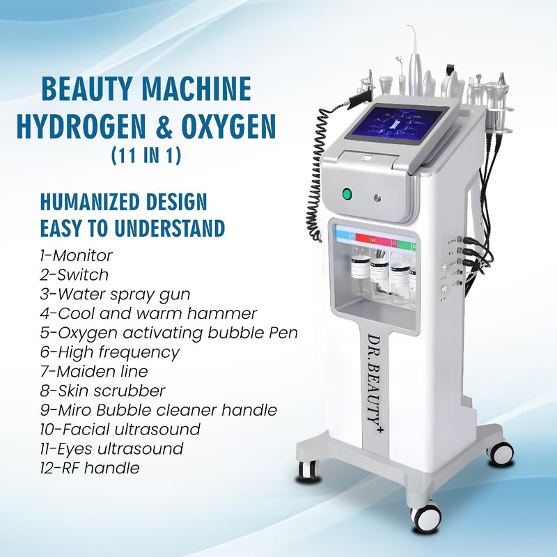 Hydrafacial Beauty Machine Hydrogen & Oxygen 11 in 1 - dayjour