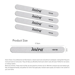 Mira Professional Straight Wooden Nail File 50 Pcs 716 - dayjour