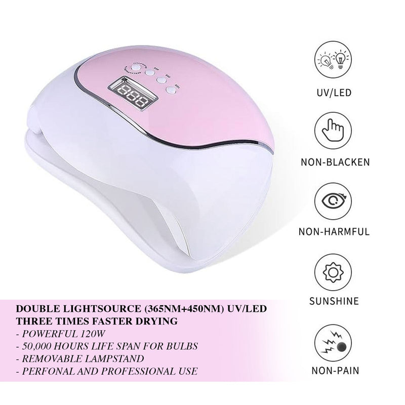 Mira Professional V5 UV LED Nail Dryer Lamp Pink