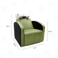 Salon Spa Professional Hair Washing Shampoo Chair Green