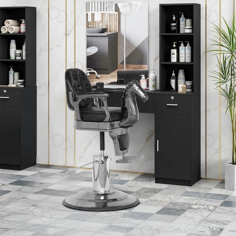 Kids Hair Cutting Chair Black salon furniture - kids chair- kids salon chair - horse chair - dayjour