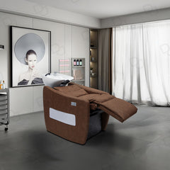 Electric Hair Washing Shampoo chair with Light and Massage for Salon & Spa Brown - dayjour - hair washing chair -shampoo chair