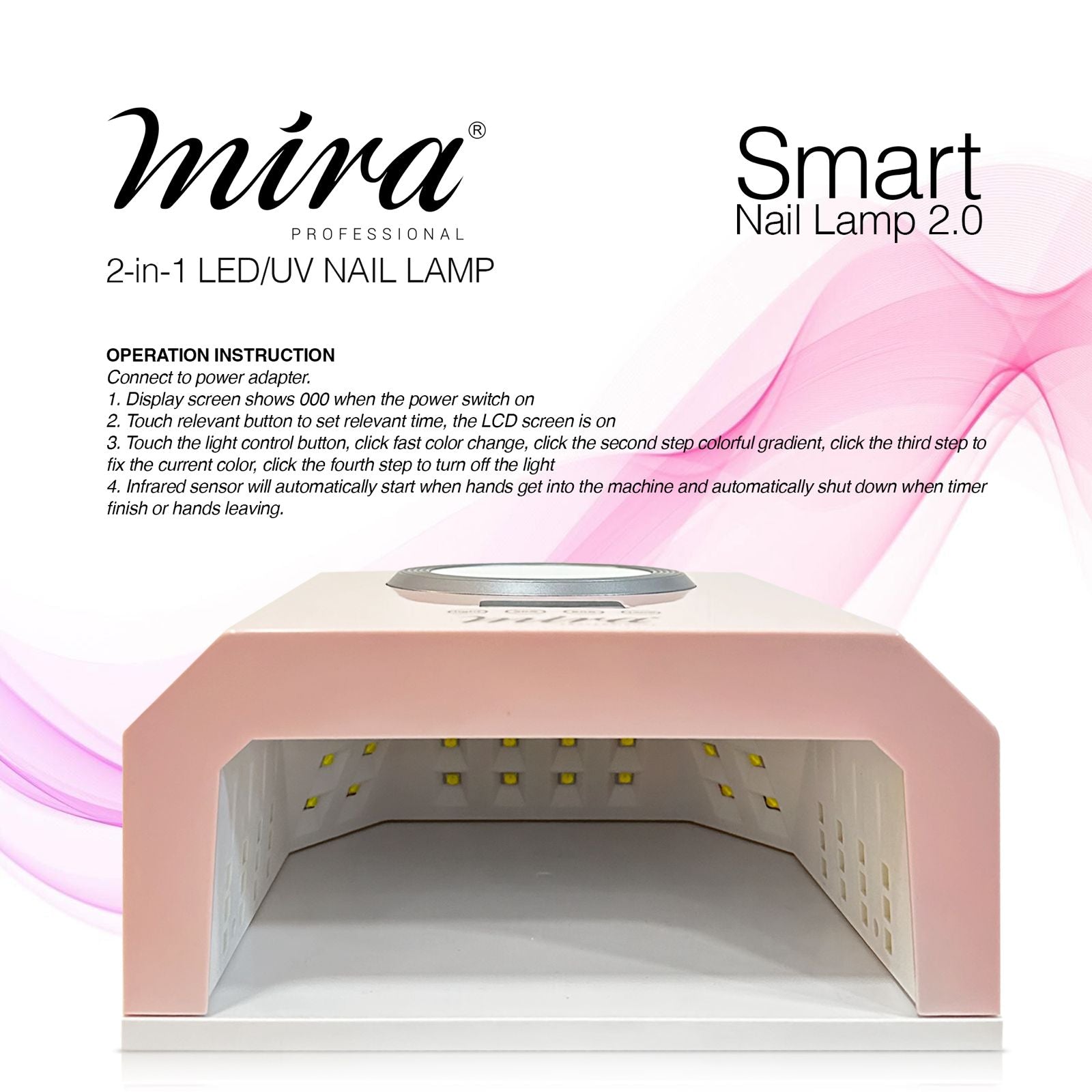Mira ZY D04 UV LED Nail Lamp | Professional Gel Nail Dryer for
