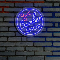 Circle Sign Light For The Barbershop 2314 50cm - dayjour