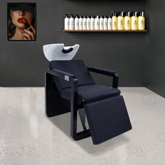 Black Electric Hair Washing Shampoo Chair with Massage for Salon Spa - hair washing chair - shampoo chair - electric hair washing chair- dayjour 