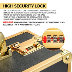 Aluminium Barber Tool Box Case Black & Gold Small - salon tool box- barber tool box - tool case - tool case aluminum - dayjour