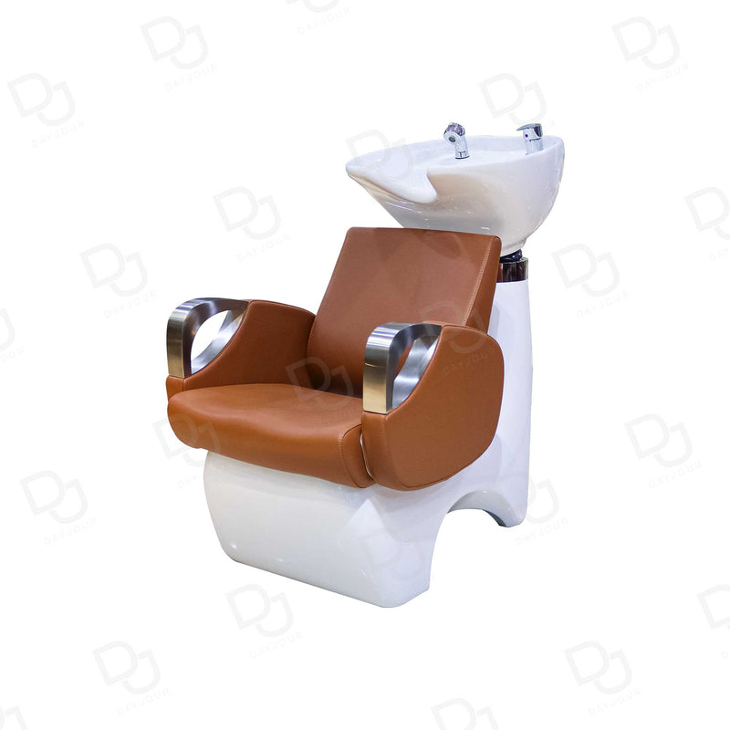 Salon Hair Washing Chair Light Brown