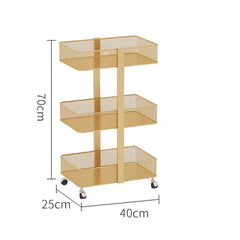 gold salon trolley - barber trolley - salon furniture - dayjour