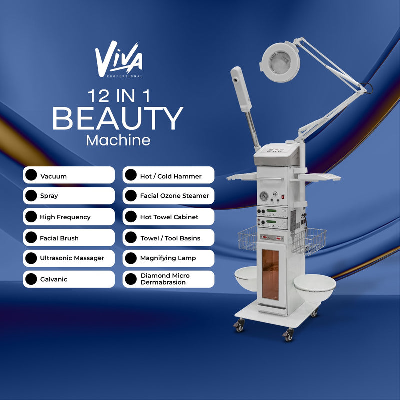 Viva Professional Beauty Facial 12-in-1 Machine for Salon, Spa, and Clinical Use - facial machine uae-sharjah - dubai - dayjour 