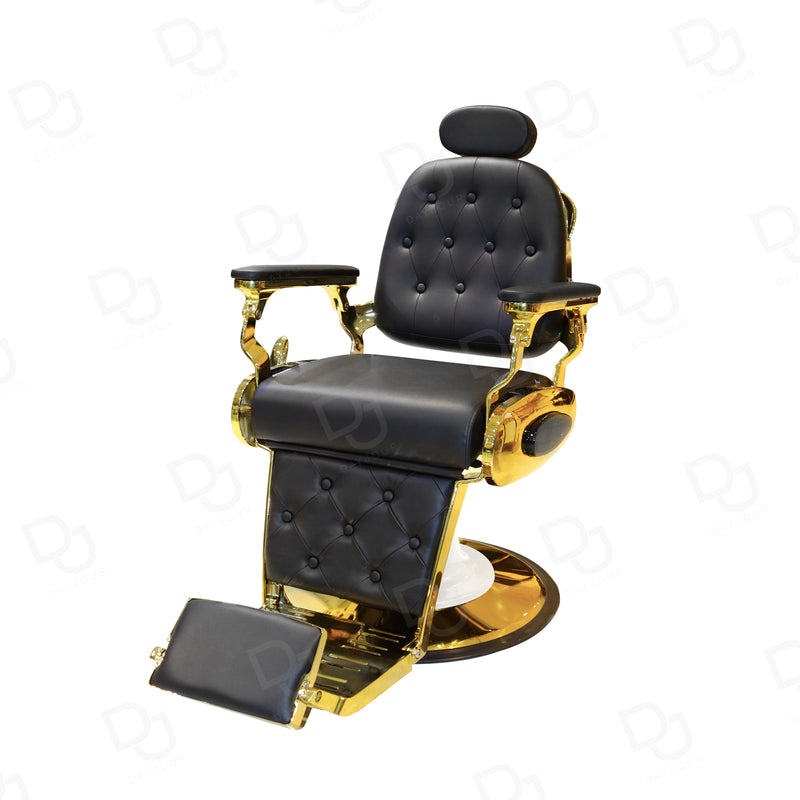 Gents barber Chair black+Gold - barber chair - barber gents chair - gents chair - barber chair - Dayjour