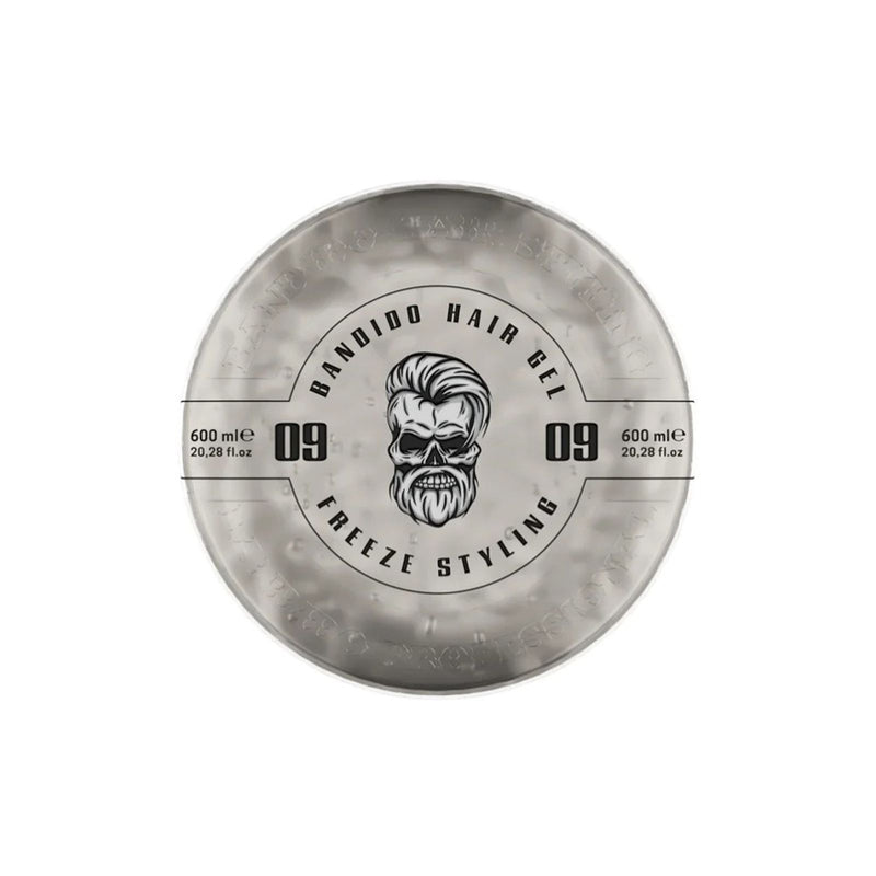 Bandido No. 9 Freezing Style Hair Styling Gel 600ml for defined hairstyles - Bandido No 9 Hair Gel - Bandido Freezing Style - Bandido Styling Gel 600ml - Freezing Style Hair Gel - Bandido No 9 Gel - Hair Gel for Men UAE - Professional Styling Gel - Barber Styling Products - Salon Hair Gel 