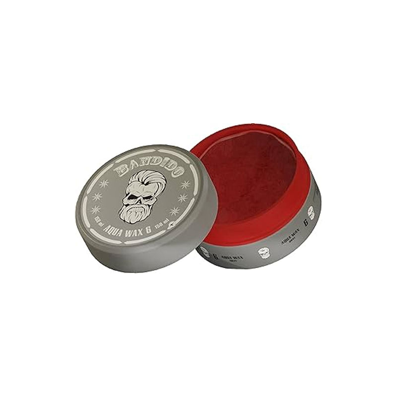 Bandido No 6 Grey Wax - Bandido Aqua Hair Wax No 6 - Grey Hair Styling Wax 150ml - Bandido Strong Hold Wax - Men's Styling Wax UAE - Aqua Gel Wax for Men - Bandido Hair Wax Grey - Shiny Hair Wax - Barber Styling Wax - Professional Hair Wax UAE