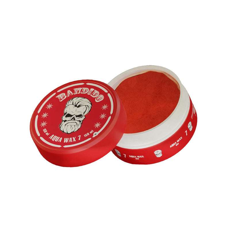 Bandido No 7 Red Wax - Bandido Red Aqua Wax - Bandido Aqua Hair Wax No 7 - Red Hair Styling Wax 150ml - Strong Hold Aqua Wax - Men's Hair Wax UAE - Bandido Styling Product - Shiny Hair Wax - Barber Styling Wax - Aqua Gel Wax