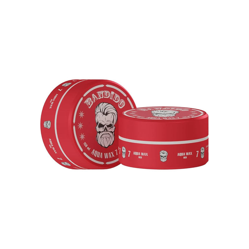 Bandido No 7 Red Wax - Bandido Red Aqua Wax - Bandido Aqua Hair Wax No 7 - Red Hair Styling Wax 150ml - Strong Hold Aqua Wax - Men's Hair Wax UAE - Bandido Styling Product - Shiny Hair Wax - Barber Styling Wax - Aqua Gel Wax