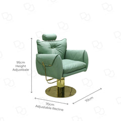 Beauty Salon Ladies Styling Chair Green