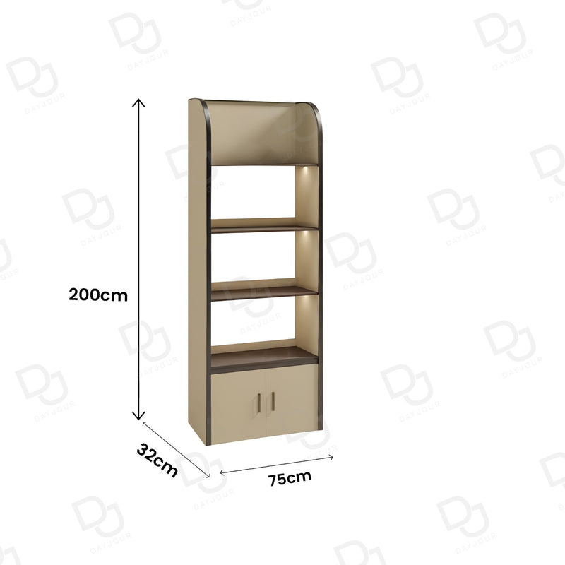 Salon Spa Product Display Shelf Stand Beige Color Middle Set - salon display stand - product display - dayjour