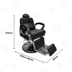 Chrome and Black Barber Chair for Gents Salon - salon chair - gents chair - ladies chair - dayjour