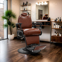 Shine Brown Heavy Duty Professional Barber Salon Gents Chair -brow gents chair - dayjour 