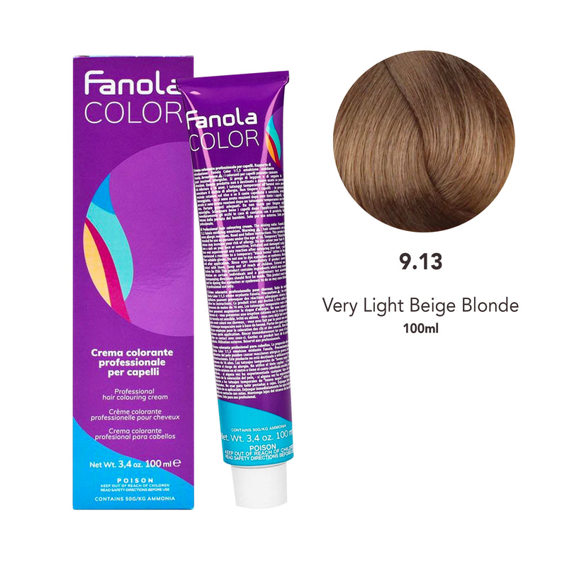 Fanola Hair Coloring Cream 9.13 Very Light Beige Blonde 100ml