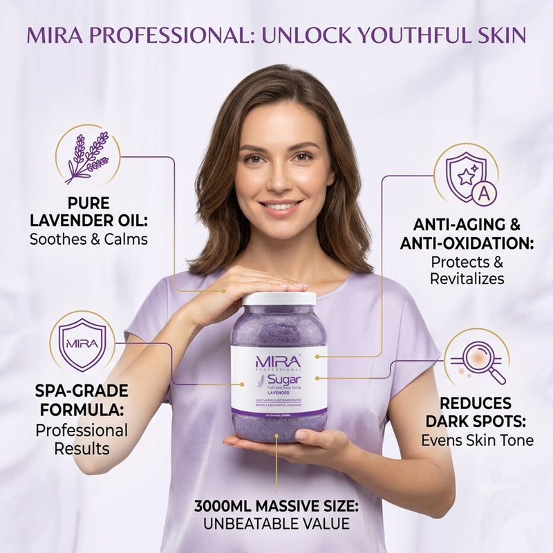 MIRA Lavender Sugar Scrub 3000ml professional body exfoliating and moisturizing scrub