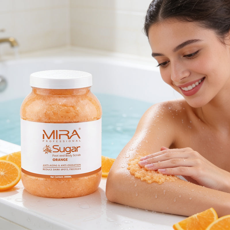 MIRA Orange Sugar Scrub 3000ml for smooth radiant and moisturized skin