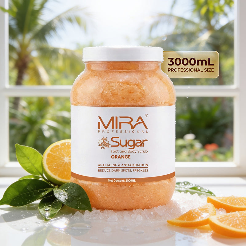 MIRA Orange Sugar Scrub 3000ml for smooth radiant and moisturized skin