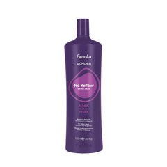 Fanola Wonder No Yellow Mask 1000ml – violet pigment mask for blonde and grey hair - Dayjour - UAE