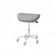Grey Rolling Manicure Stool – Ergonomic Salon Chair with Adjustable Height