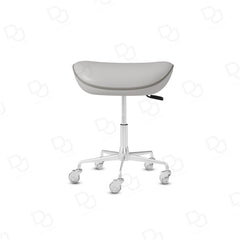 Grey Rolling Manicure Stool – Ergonomic Salon Chair with Adjustable Height