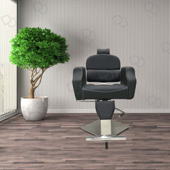 Ladies Salon Hair Cutting Makeup Chair Black