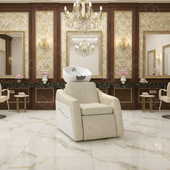 Salon Spa Hair Washing Shampoo Chair Cream & White - Shampoo chair - dayjour - UAE